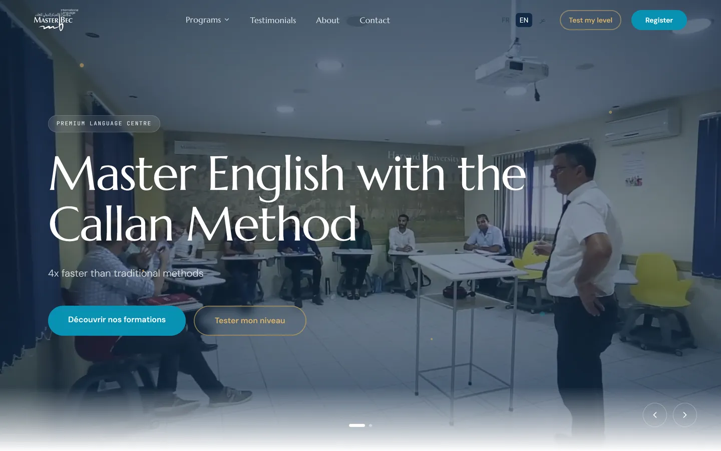 MasterBEC — Premium Language Centre Website